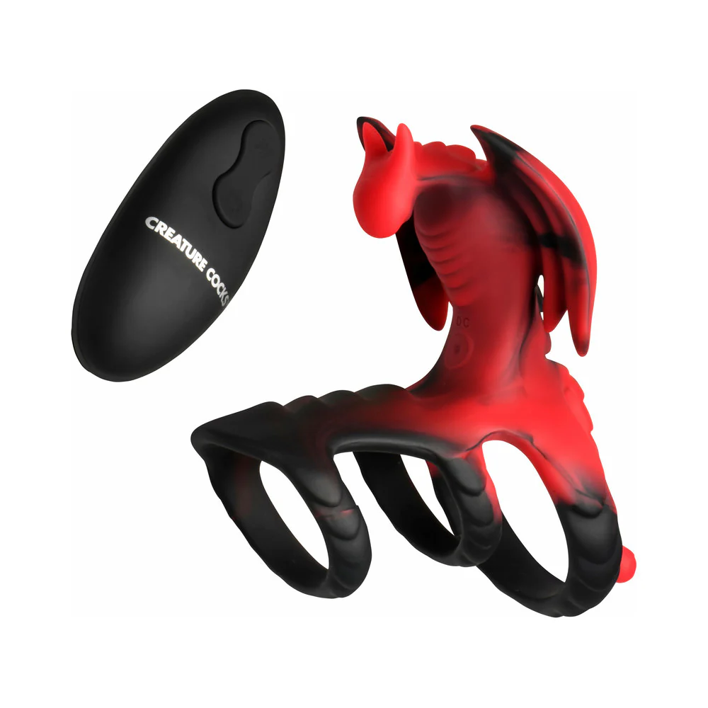 Creature Cocks Dragon Flight Vibrating Silicone Cock Ring