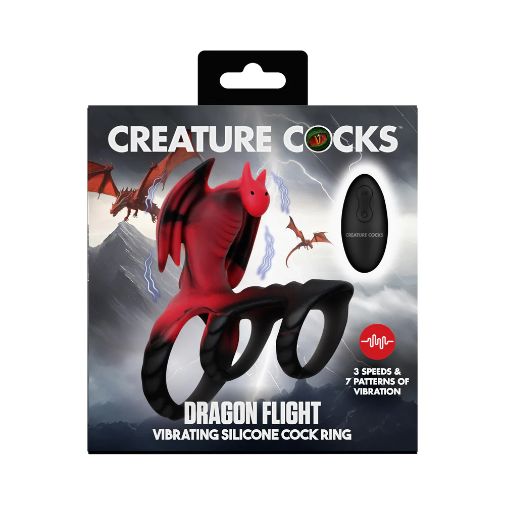 Creature Cocks Dragon Flight Vibrating Silicone Cock Ring