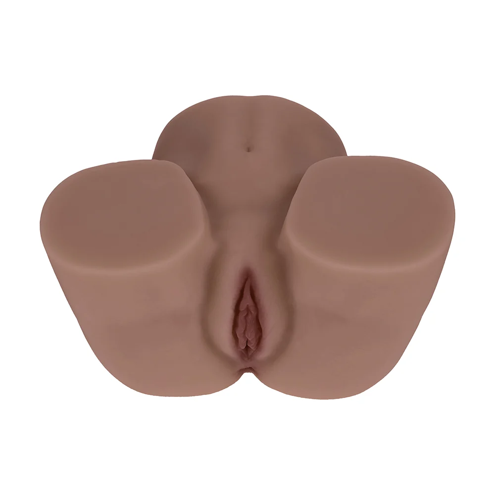 Xkin Bodyforms Kaya Bloom Dual Entry Vibrating Masturbator Brown