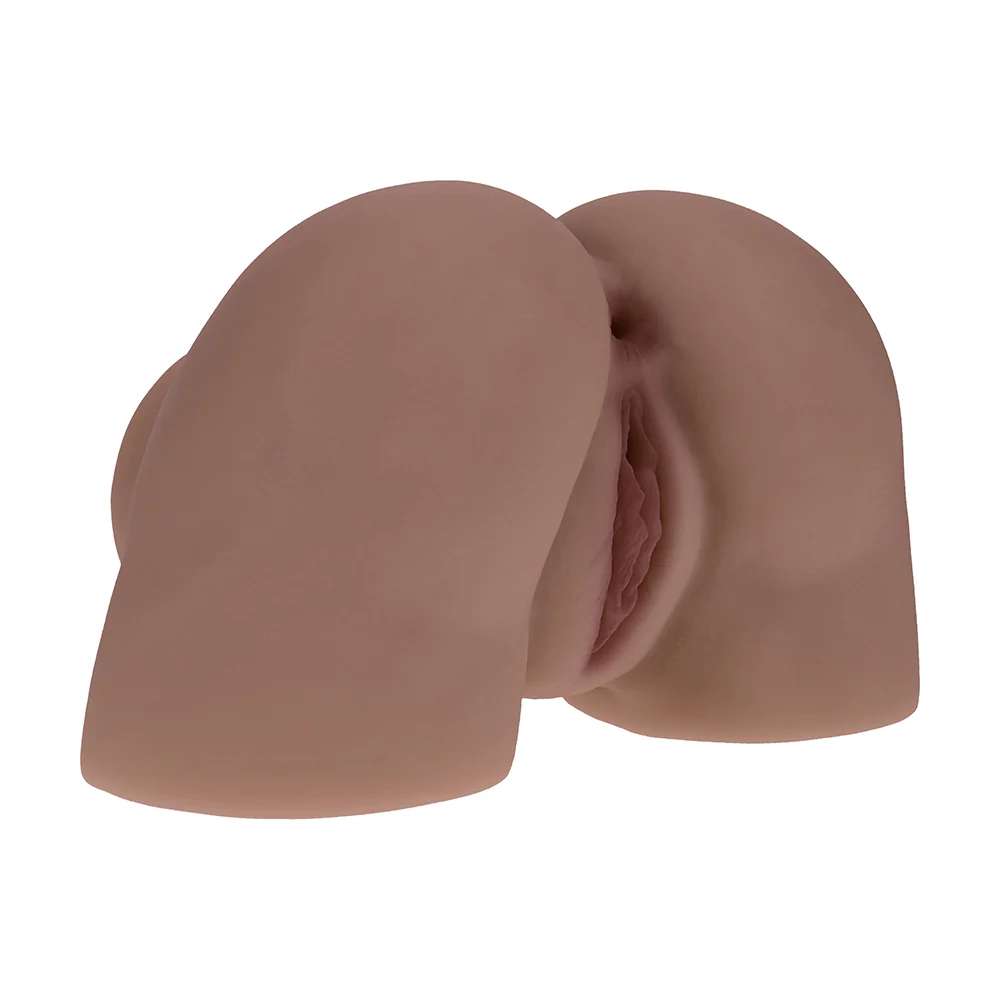 Xkin Bodyforms Kaya Bloom Dual Entry Vibrating Masturbator Brown
