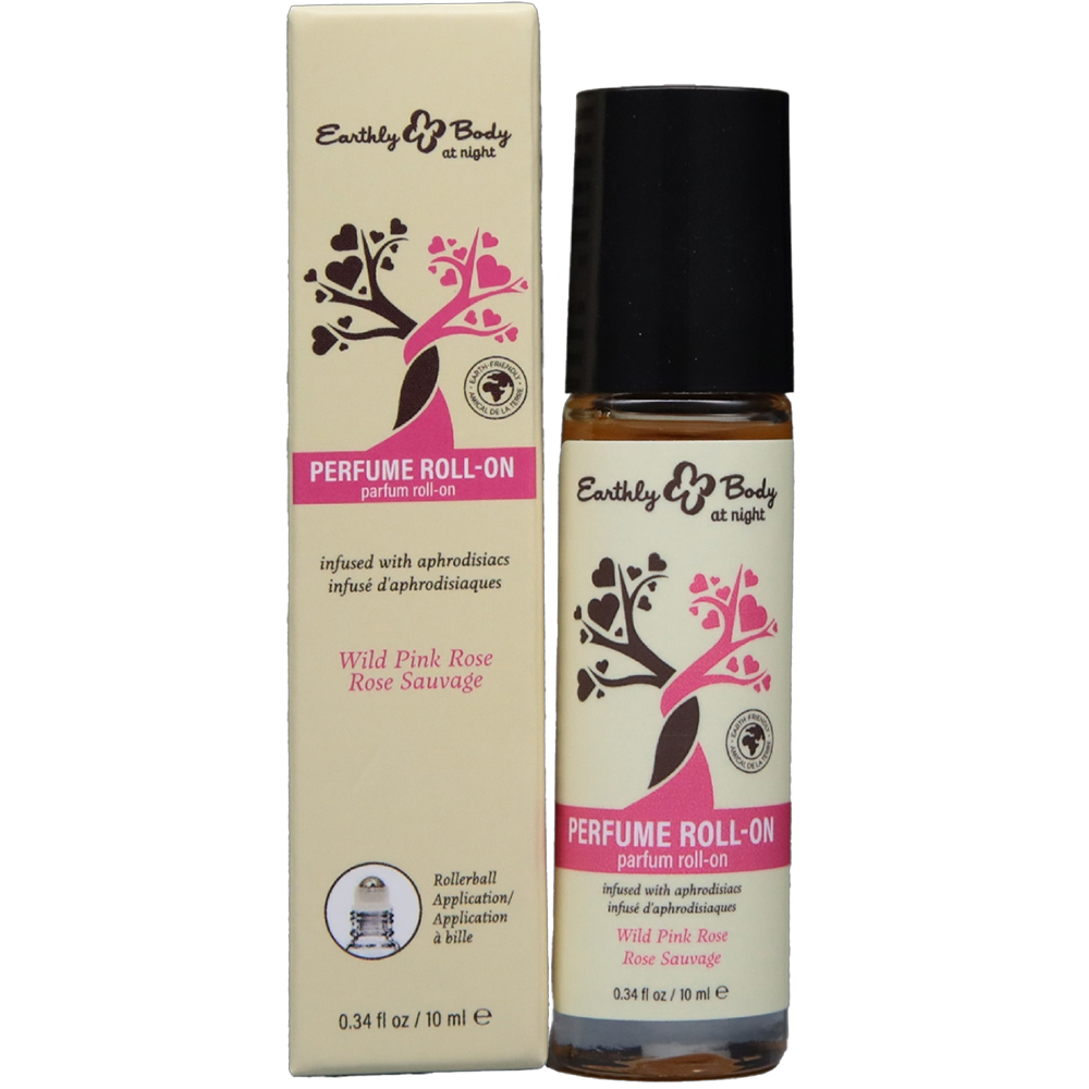 Earthly Body At Night Roll-On Perfume Aphrodisiac Collection Wild Pink Rose 0.34 oz.