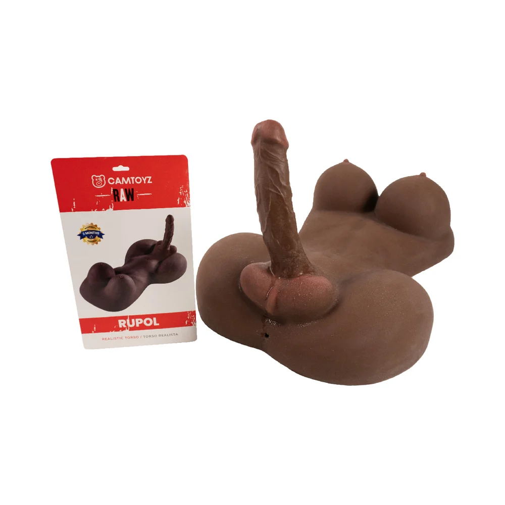 Camtoyz Raw Torso Transexual Rupol Piel Oscura Chocolate