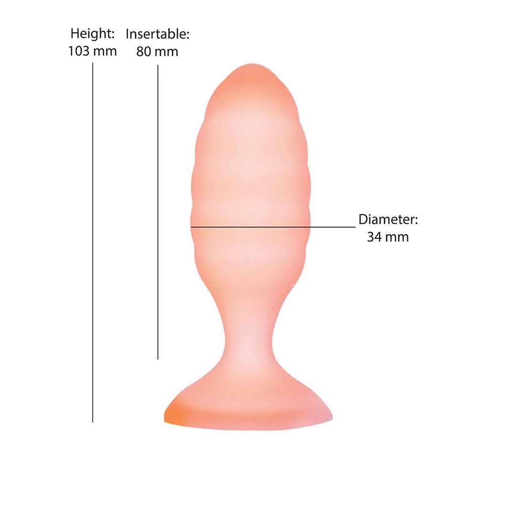 Softies Dual Layer Butt Plug 4 in. Orange