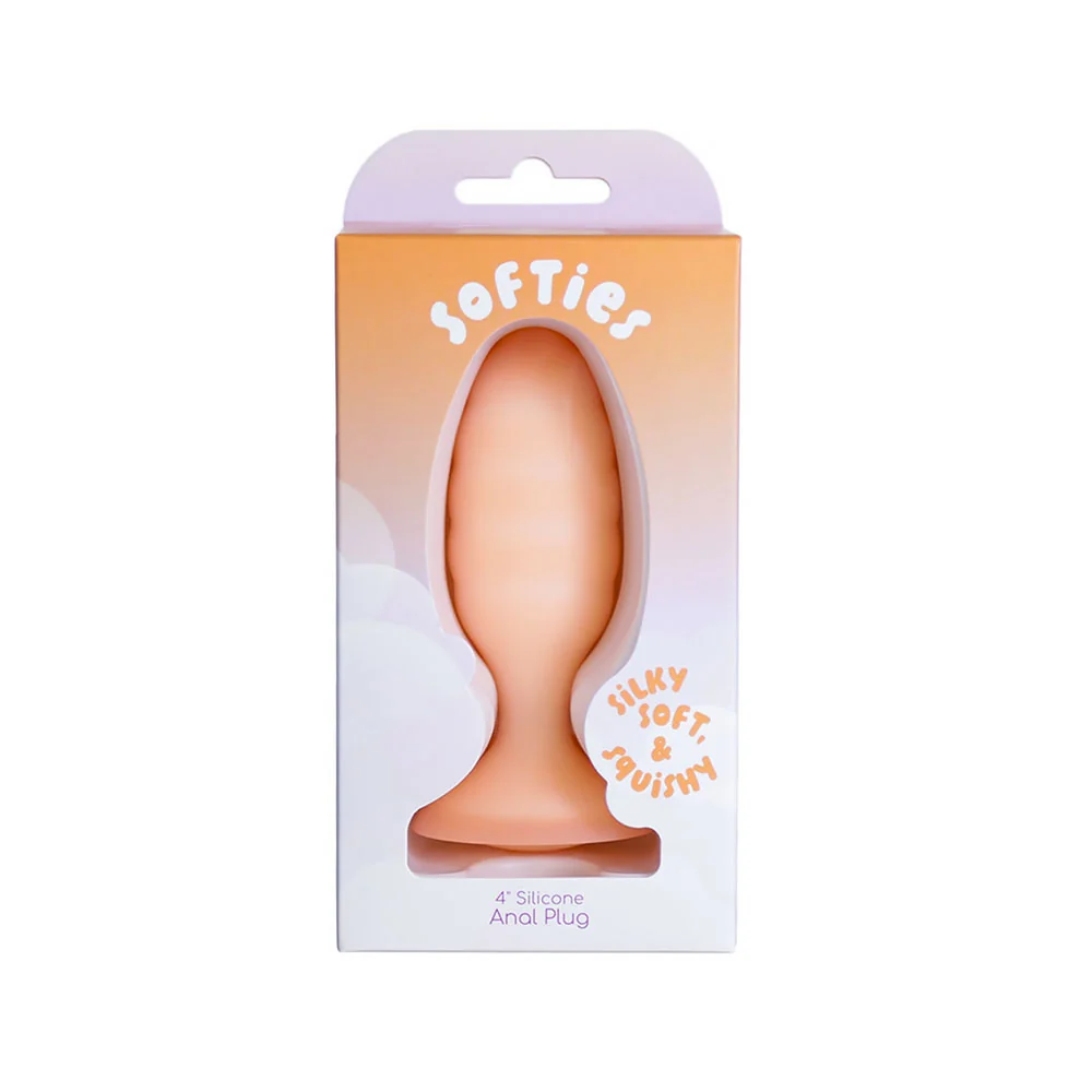 Softies Dual Layer Butt Plug 4 in. Orange