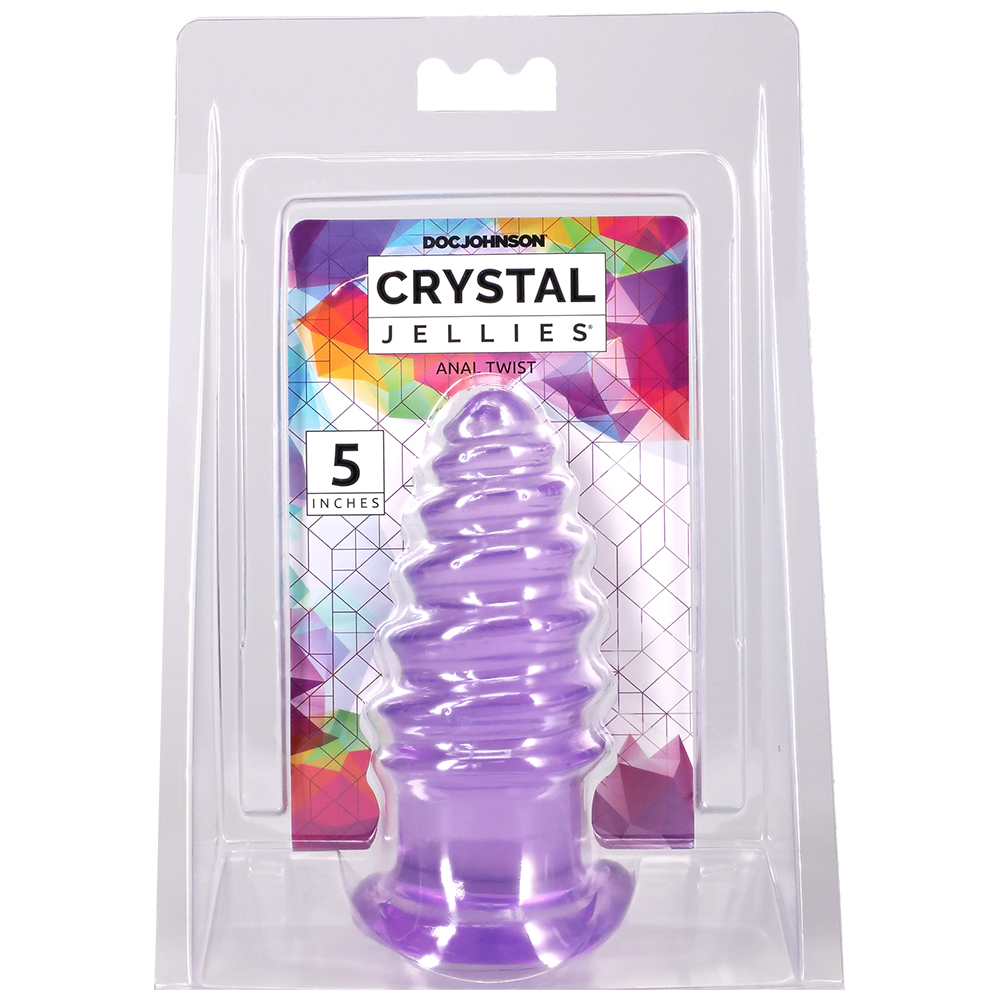 Crystal Jellies Anal Twist 5 Inch Purple