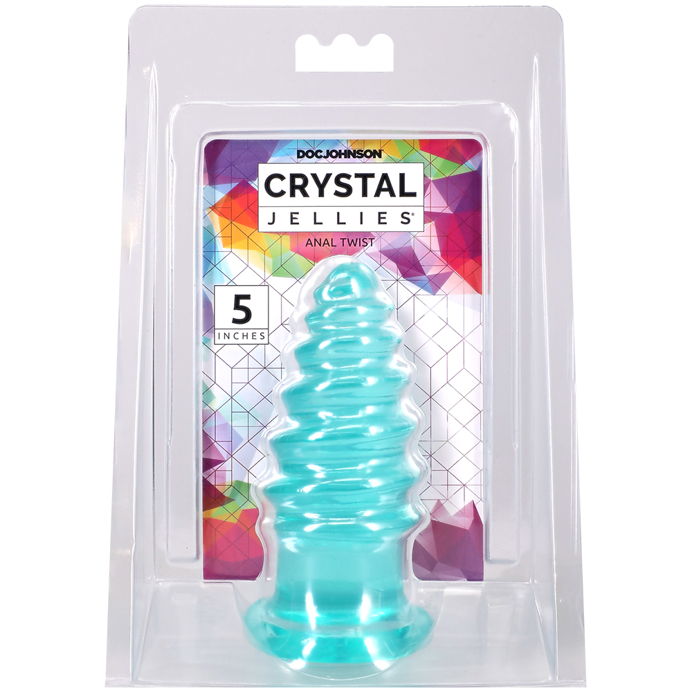 Crystal Jellies Anal Twist 5 Inch Teal