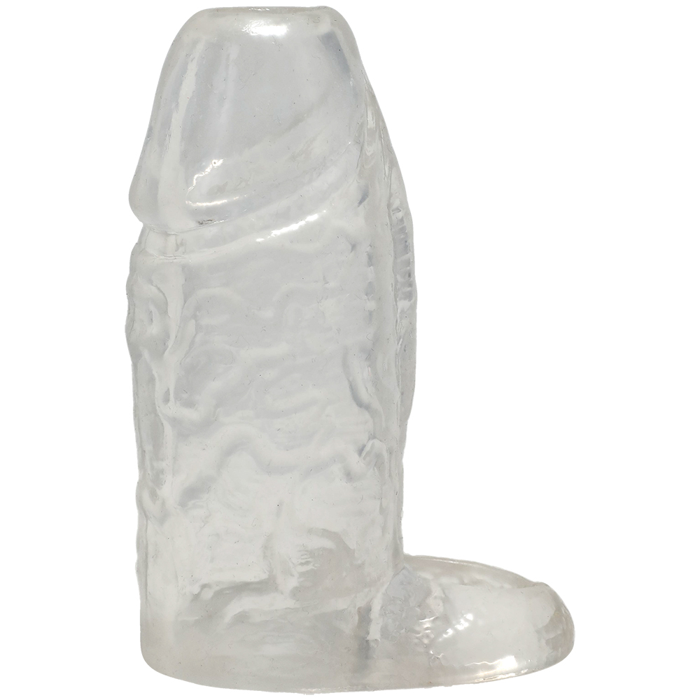 Titanmen Cock Sleeve With Ball Strap 4.5 Inch Clear