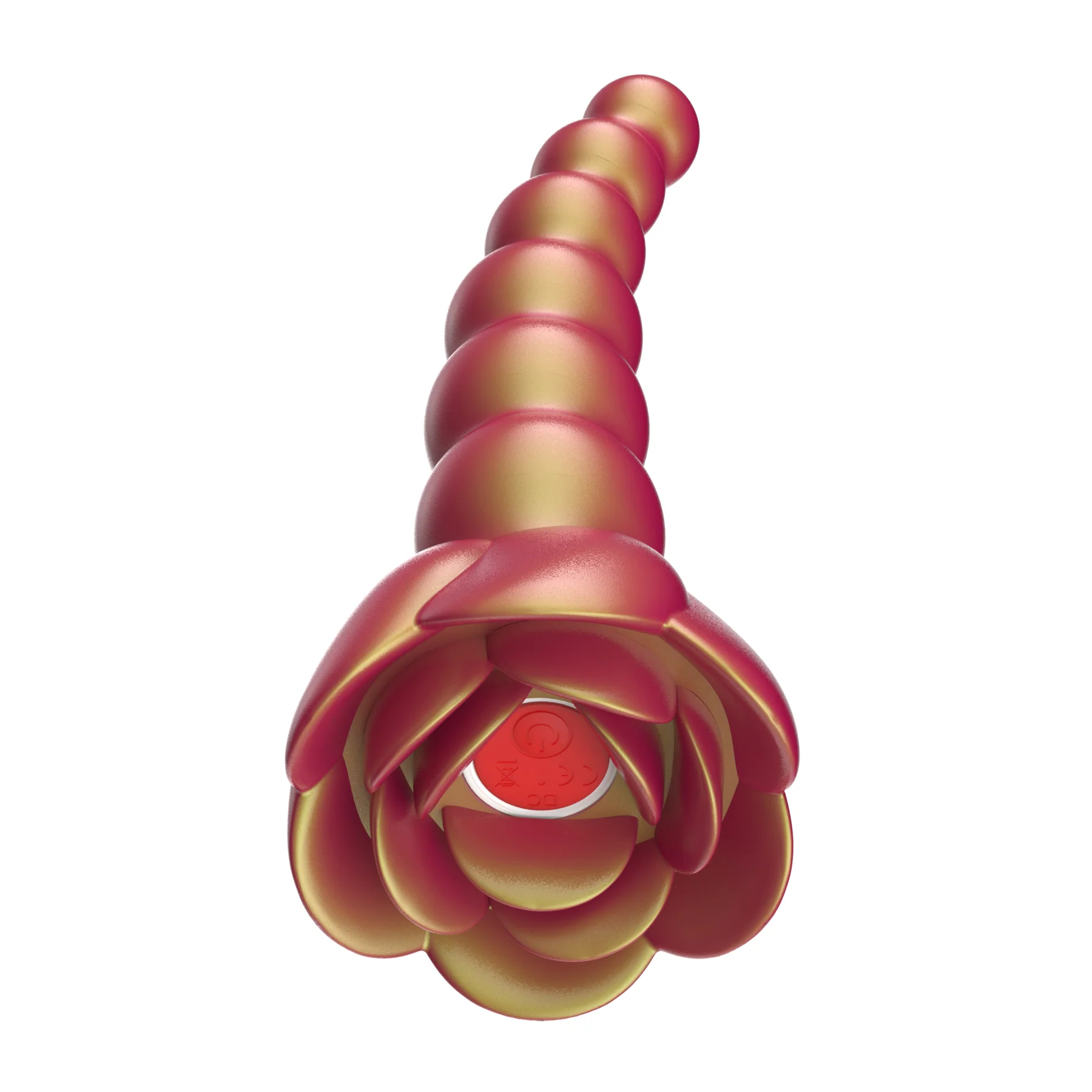 Adam & Eve Beaded Rose Blossom Silicone Anal Vibrator