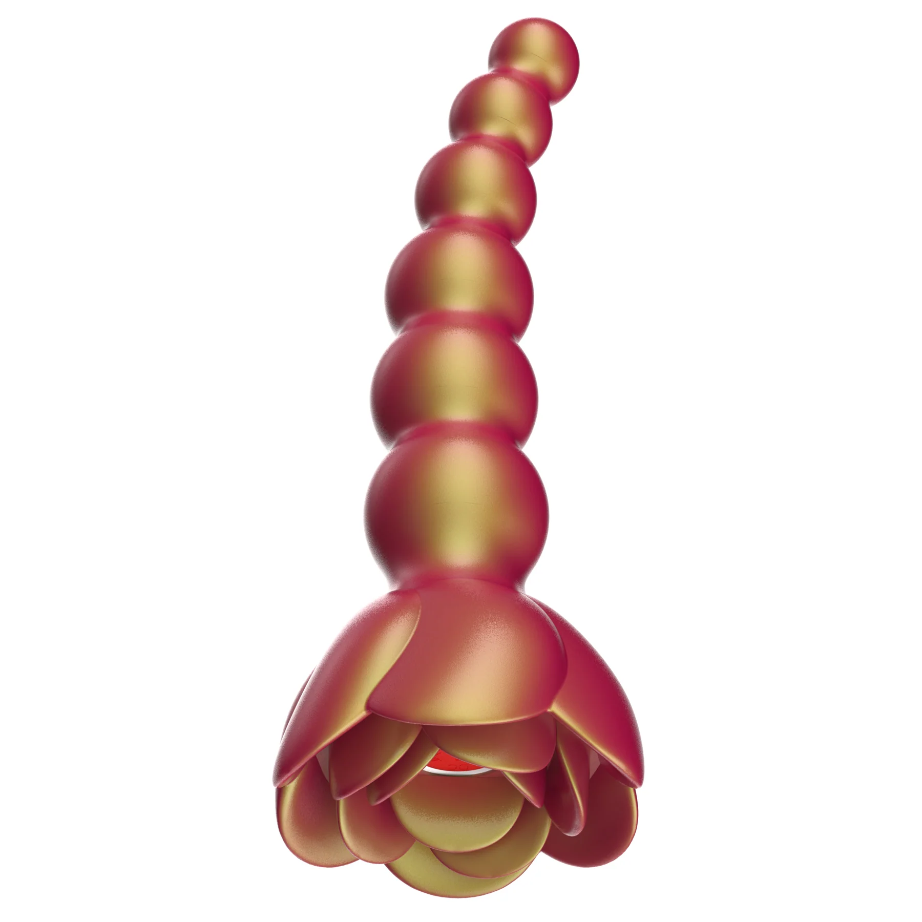 Adam & Eve Beaded Rose Blossom Silicone Anal Vibrator