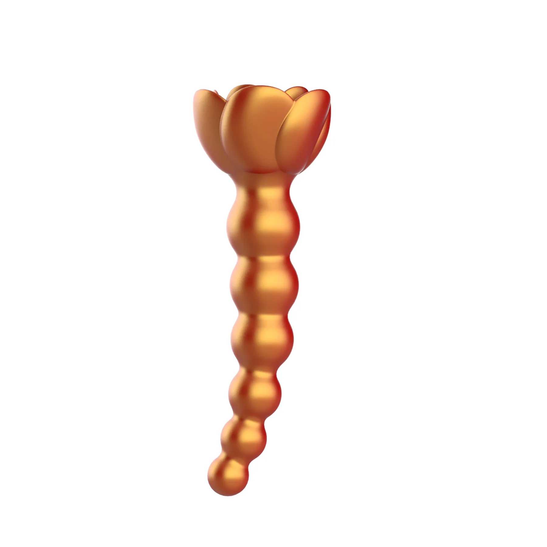 Adam & Eve Beaded Rose Blossom Silicone Anal Vibrator