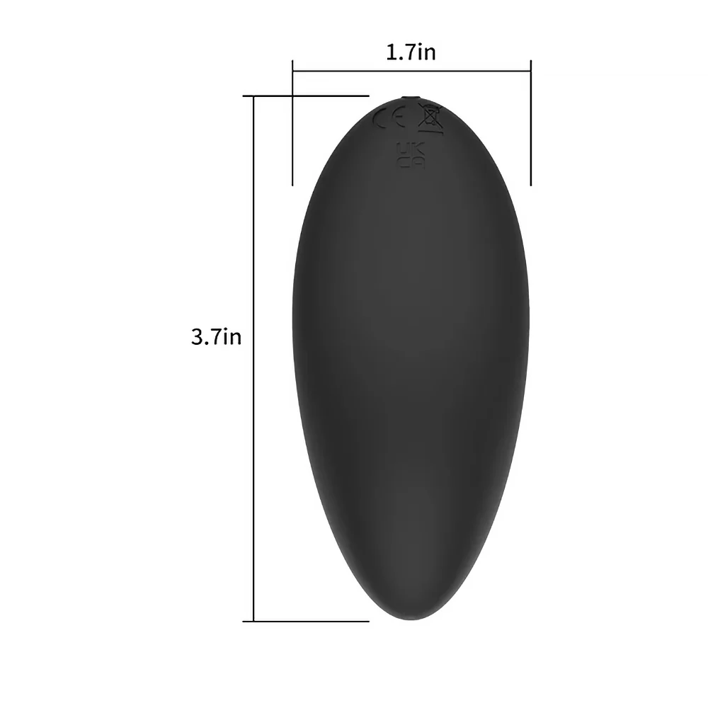 Spectrum Essentials Rechargeable Silicone Compact External Vibrator Black