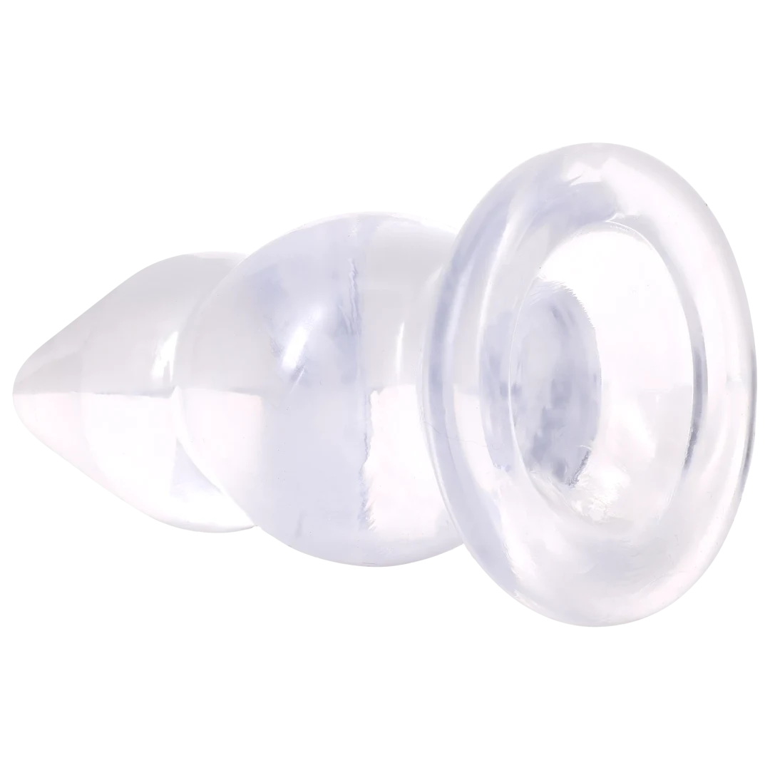 Crystal Jellies - Double Pop Plug - 6 Inch Clear