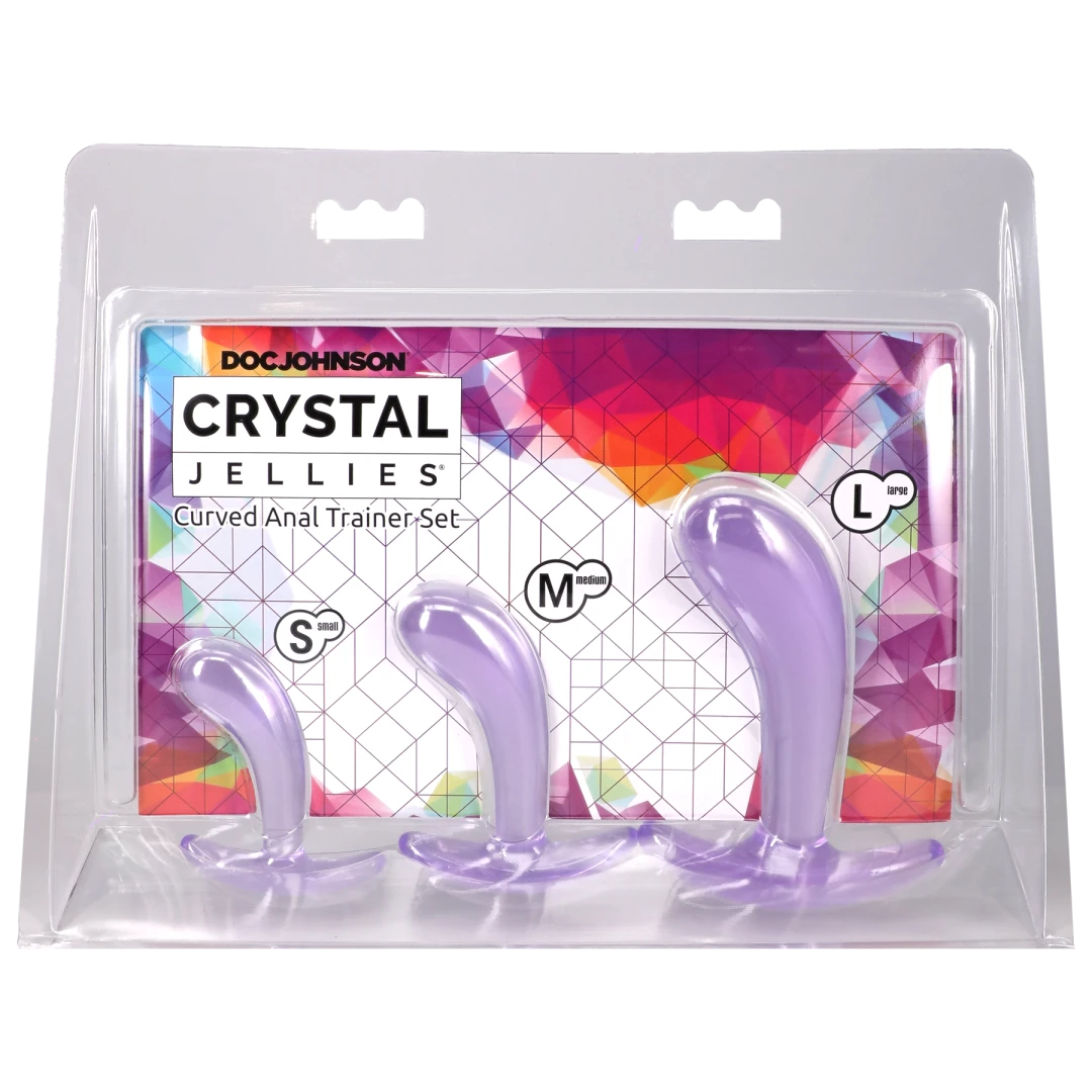Crystal Jellies - Curved Anal Trainer Set Purple