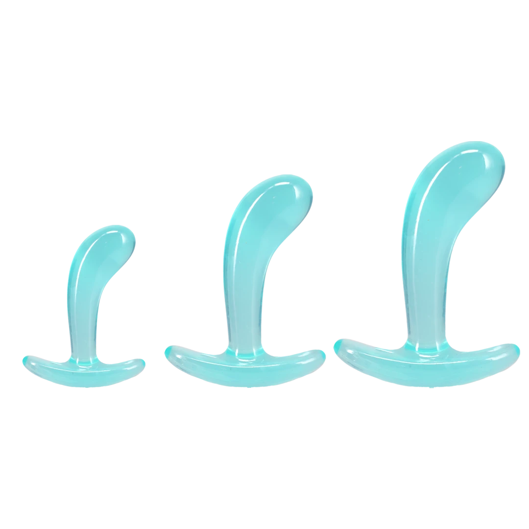 Crystal Jellies - Curved Anal Trainer Set Teal