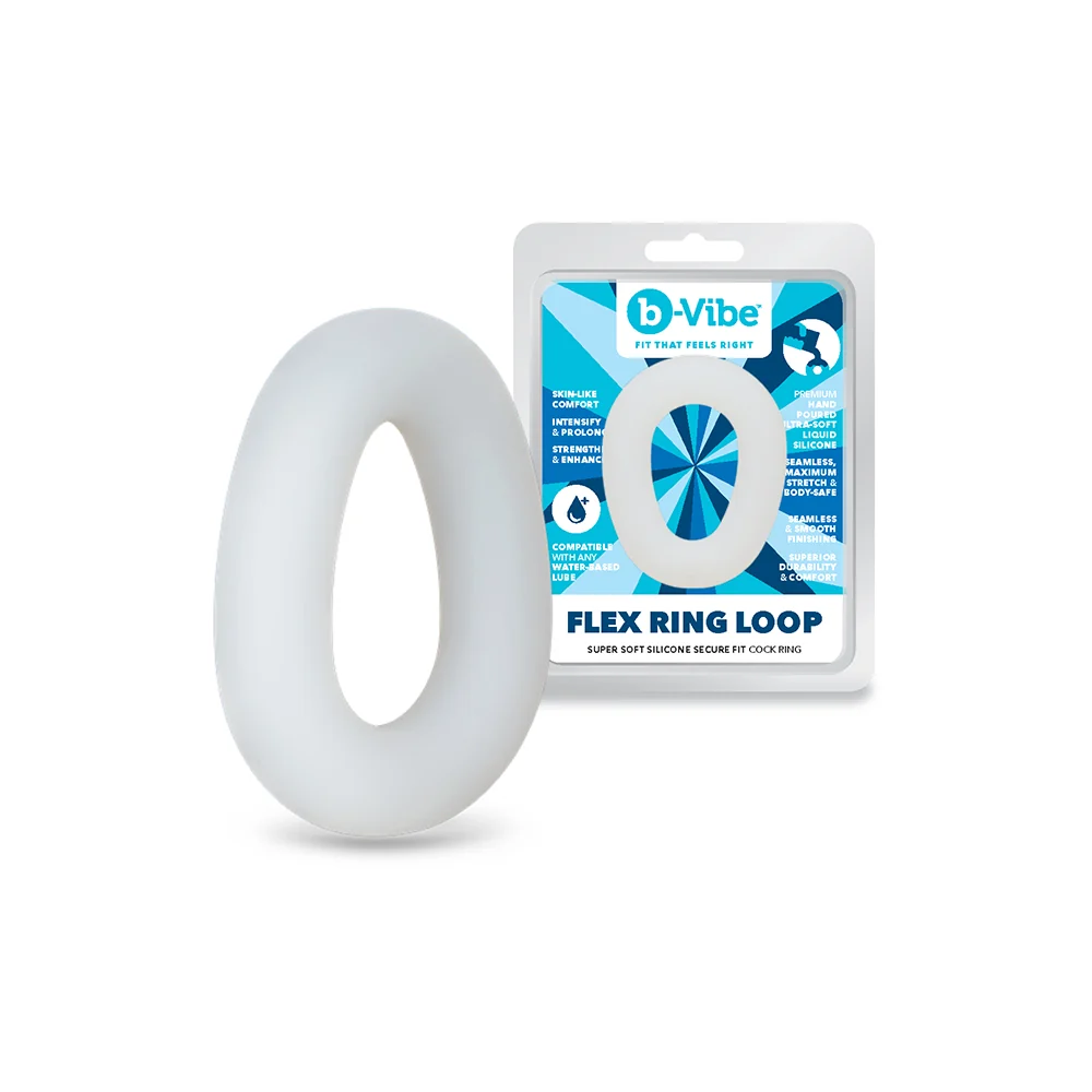 b-Vibe Flex Ring Loop Silicone C-Ring Clear