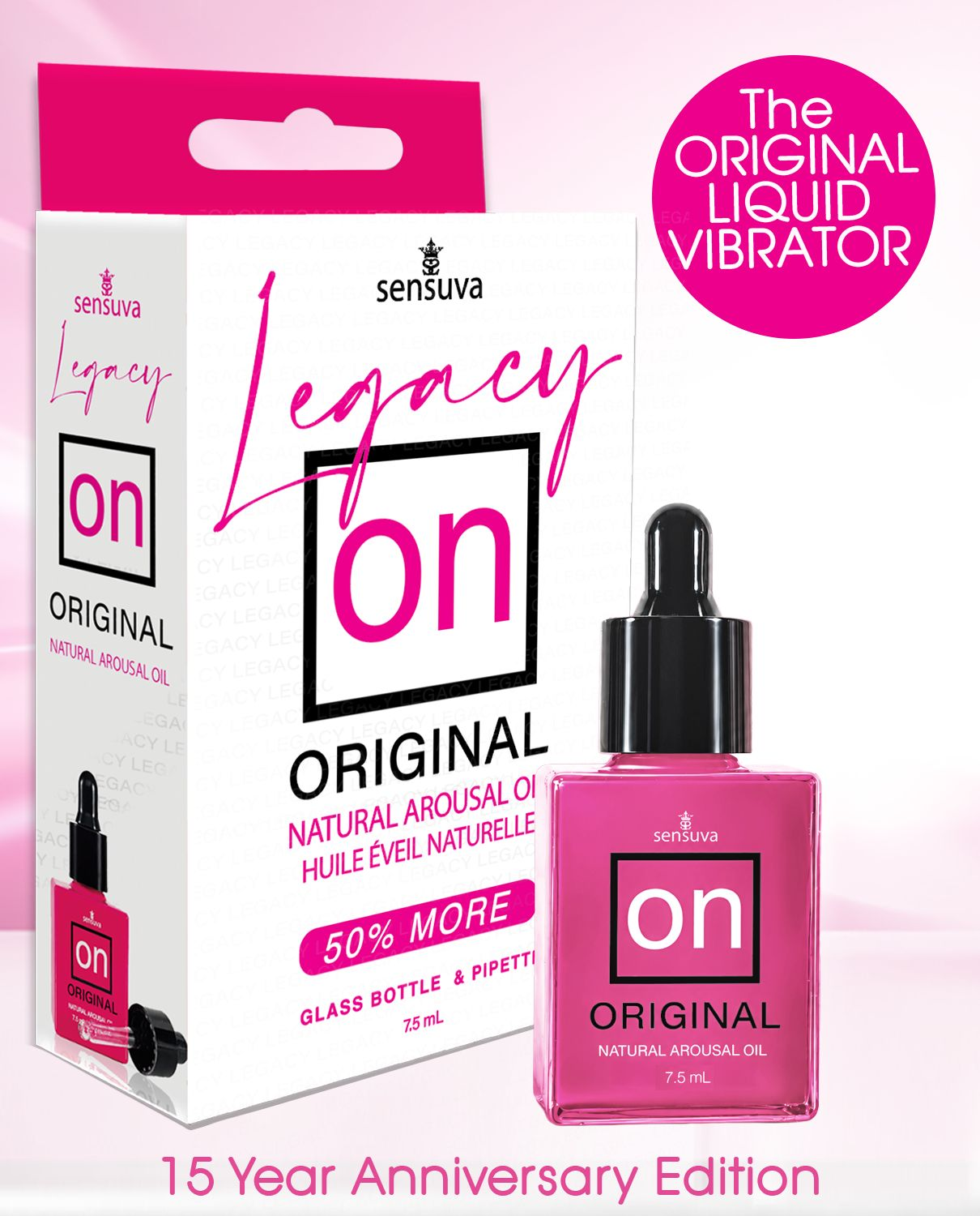 On Legacy Original Arousal Oil 7.5ml Luxury Glass Bottle