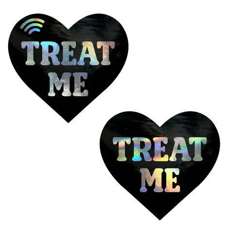 Treat Me Holographic Heart Smart Nfc Pasties