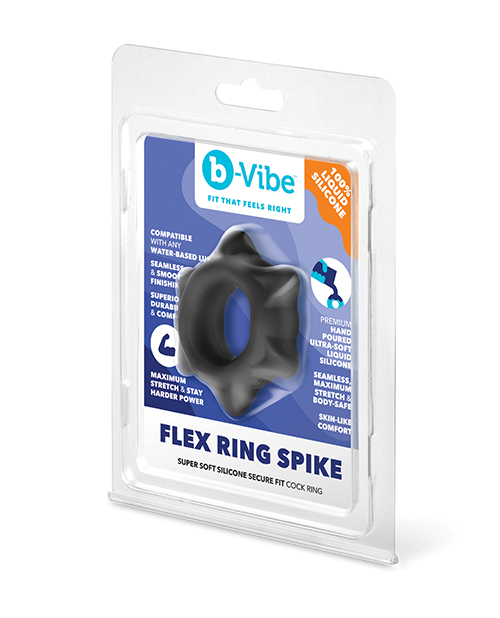 b-Vibe Flex Ring Spike Super Soft Silicone Secure Fit Cock Ring