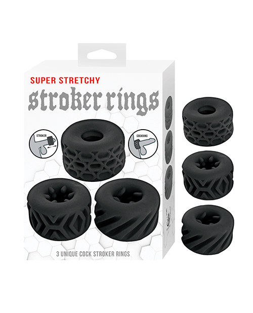 Nasstoys Super Stretchy Stroker Rings - Black