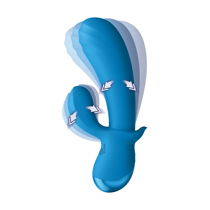 Bg Thick Silicone Rabbit Vibrator Blue