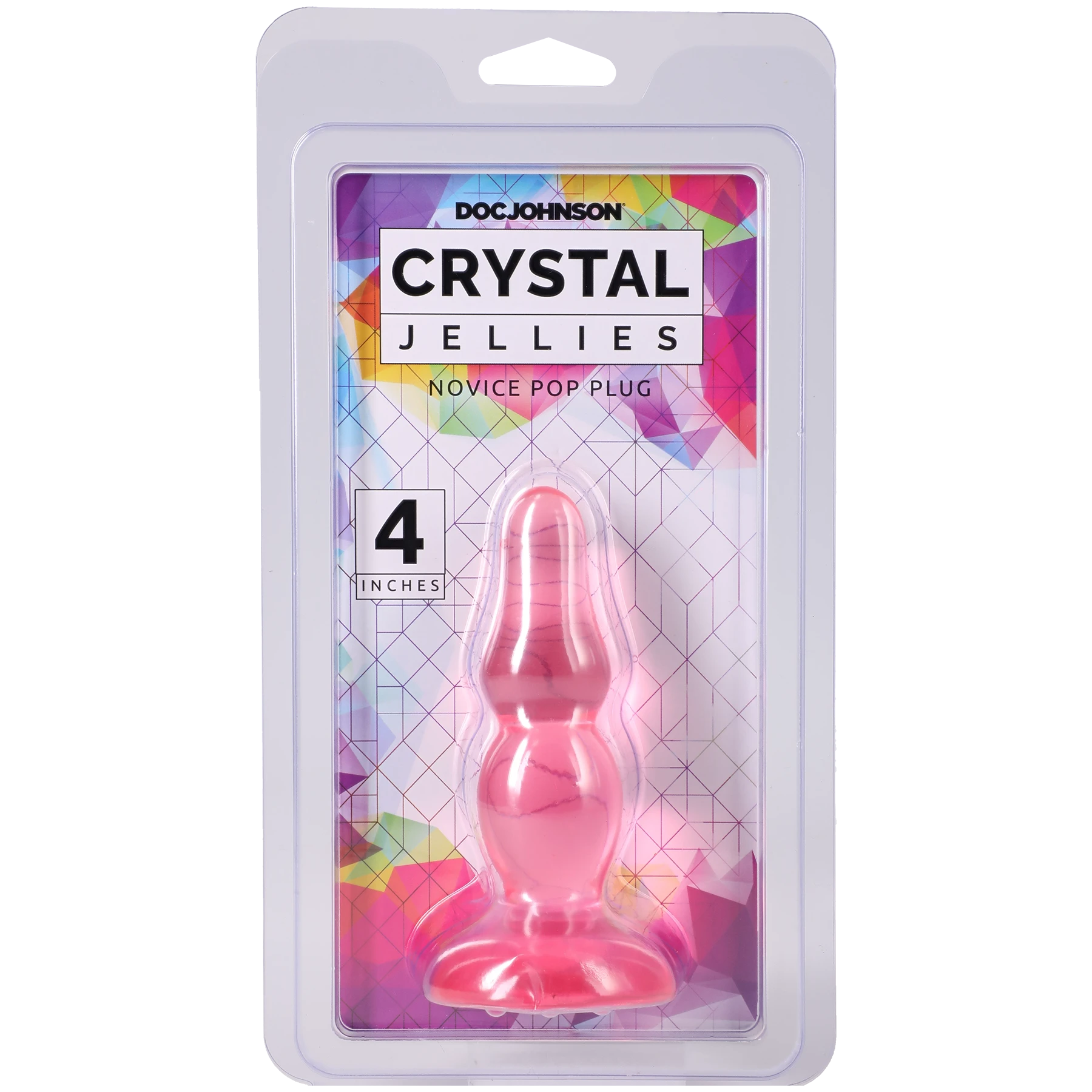Crystal Jellies - Novice Pop Plug - 4 Inch Pink
