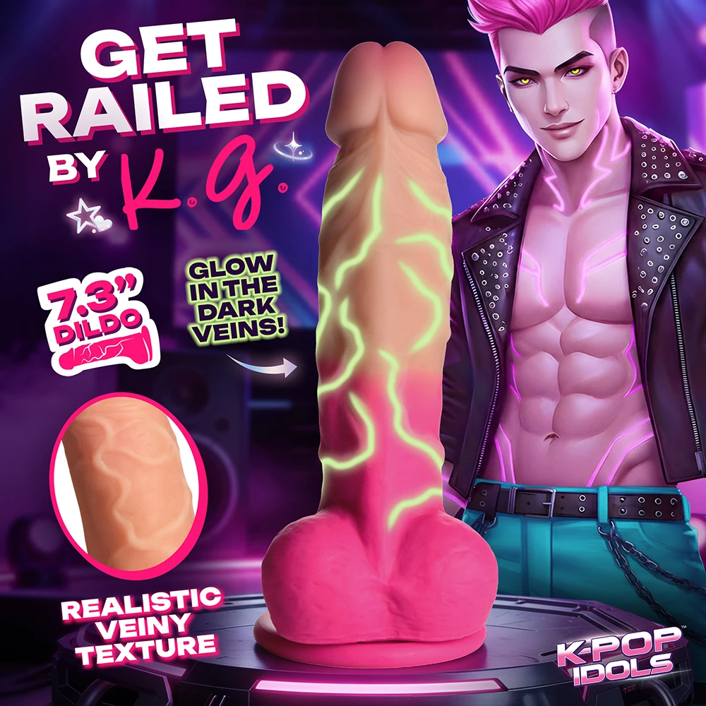 K-Pop Idols K.G. Silicone Dildo With Balls