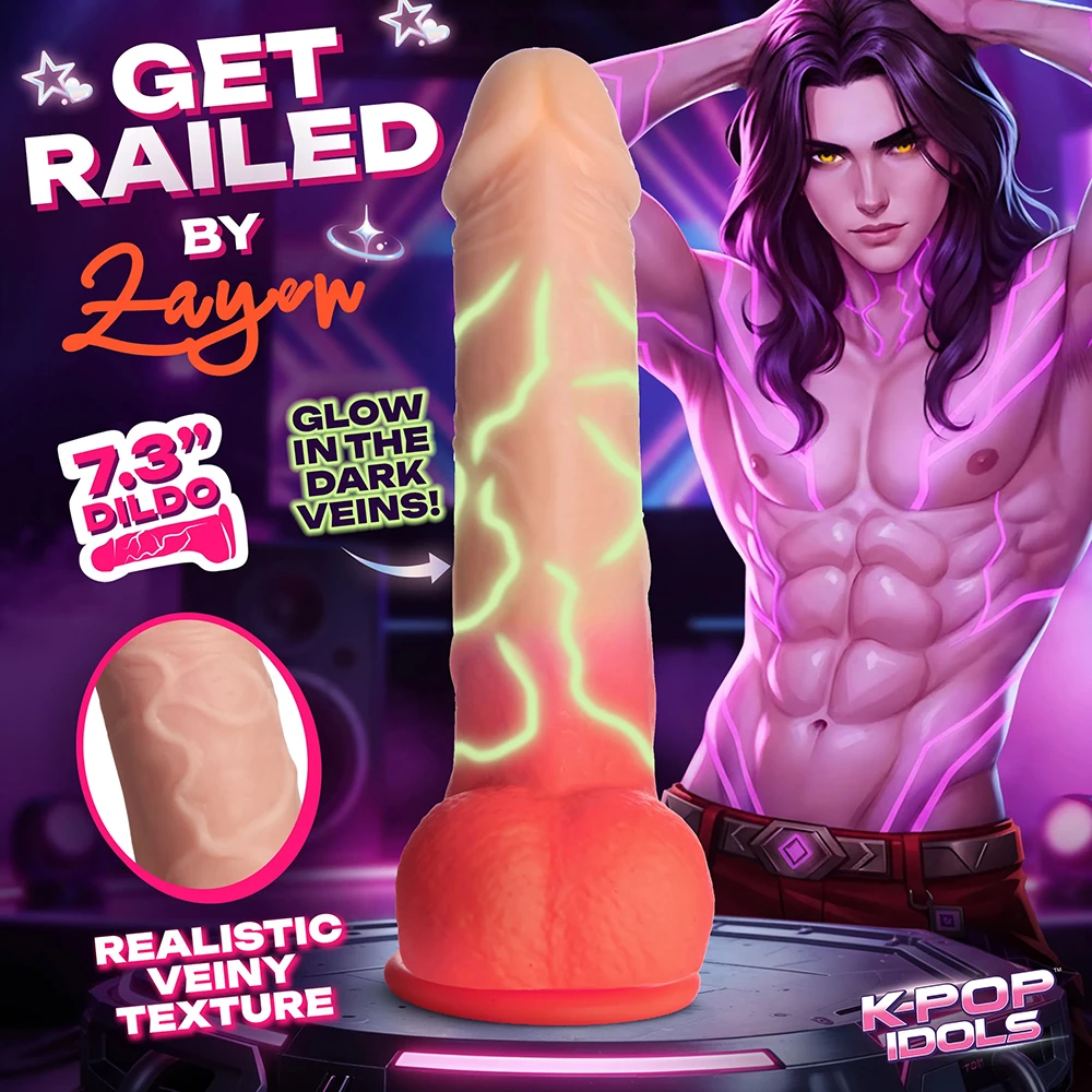 K-Pop Idols Zayen Silicone Dildo With Balls