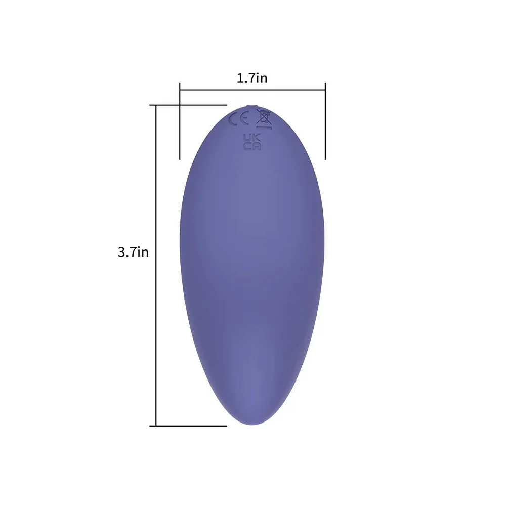Spectrum Essentials Rechargeable Silicone Compact External Vibrator Purple