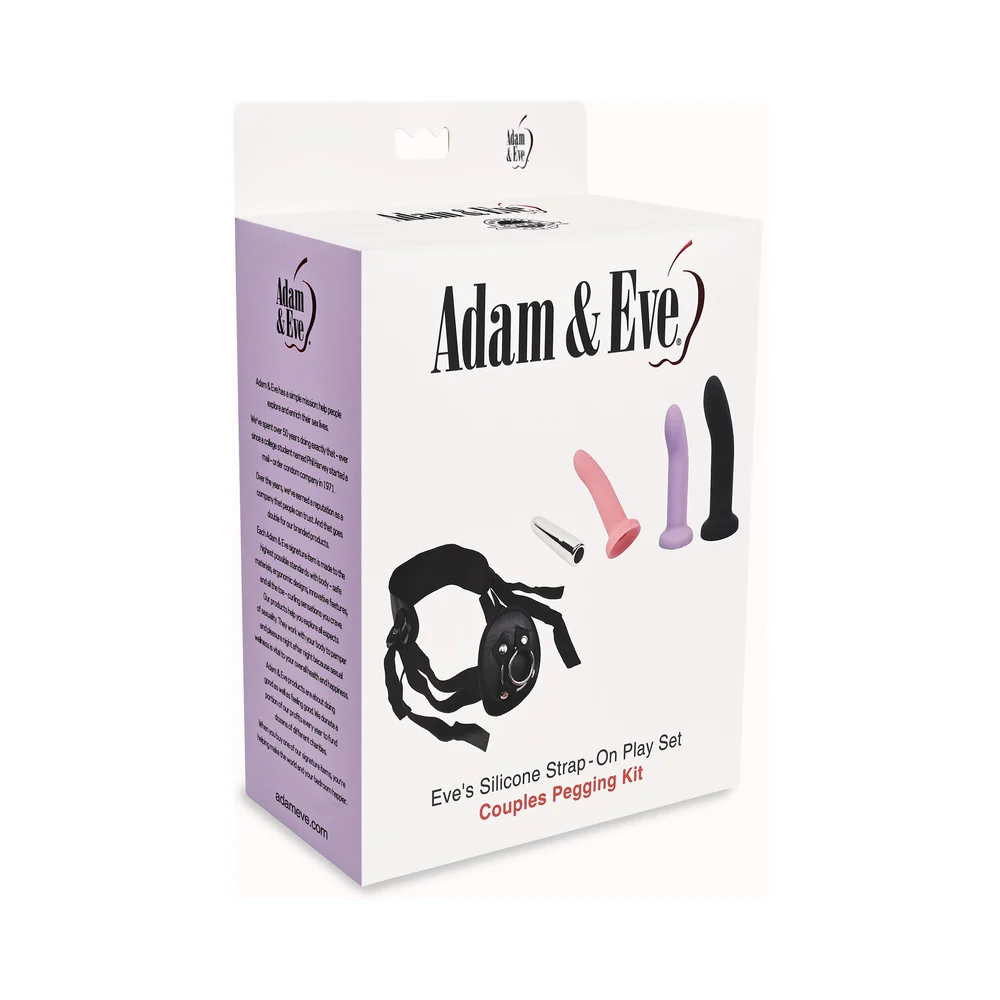 Adam & Eve Eve''s Silicone Strap On Play 5-Piece Set