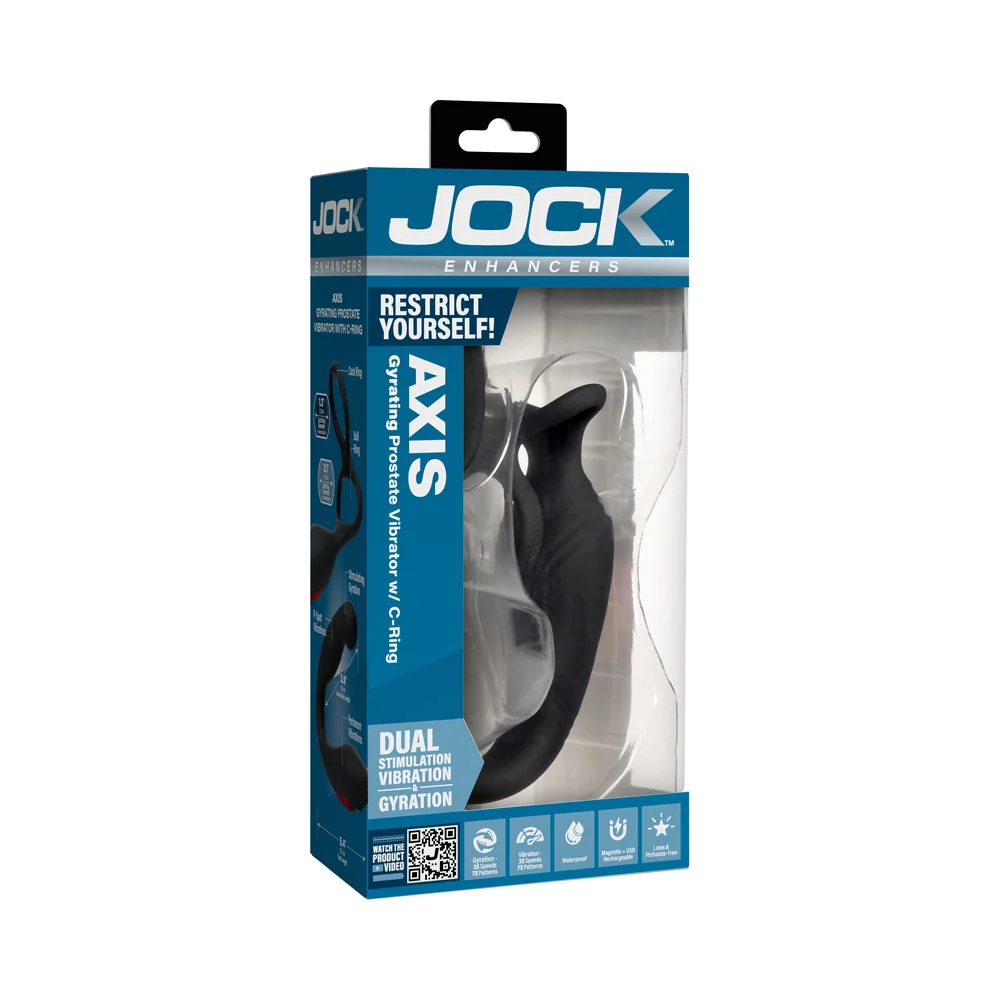 JOCK Enhancers Gyrating Prostate Vibrator with C-Ring