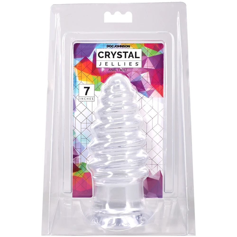 Crystal Jellies Anal Twist 7 Inch Clear