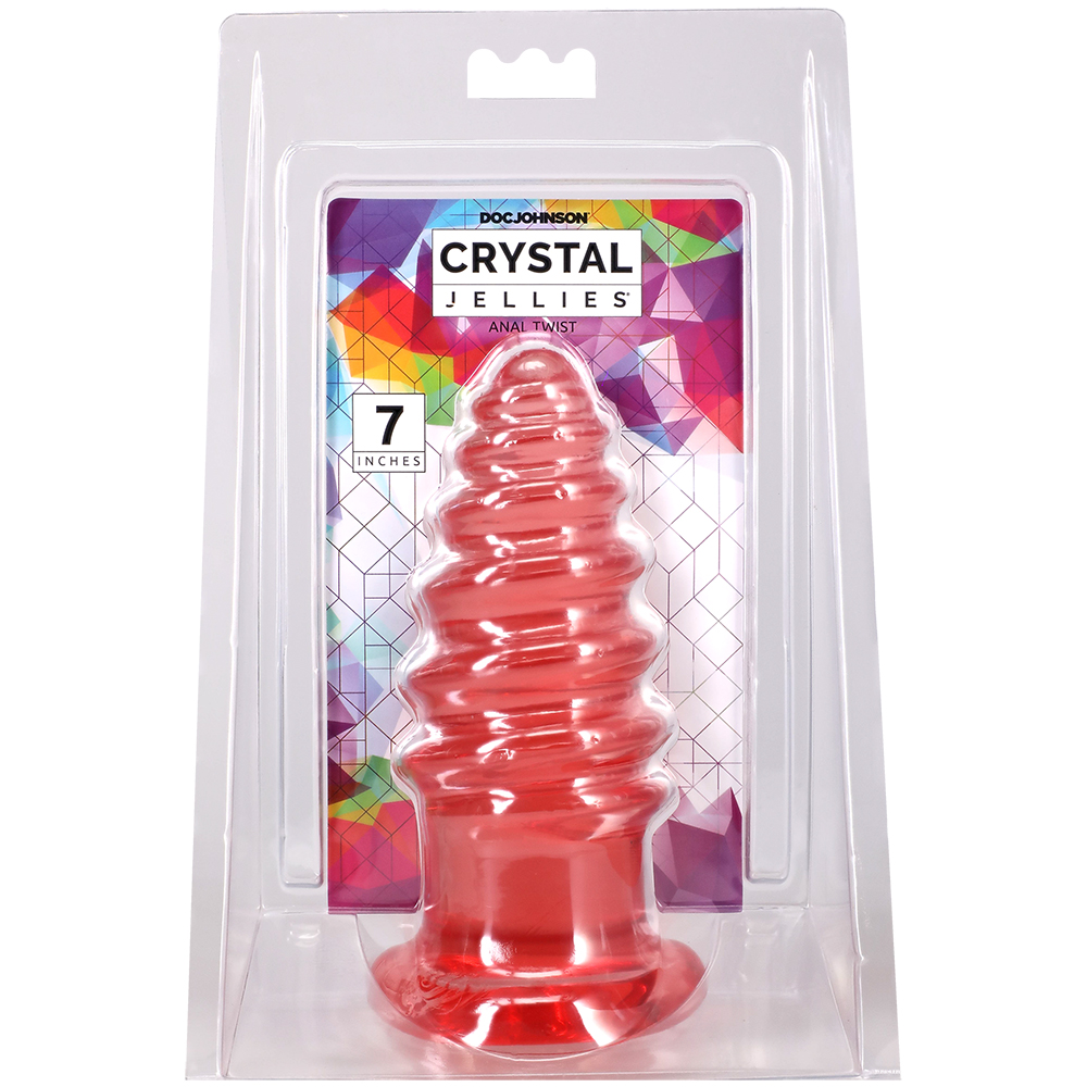Crystal Jellies Anal Twist 7 Inch Pink