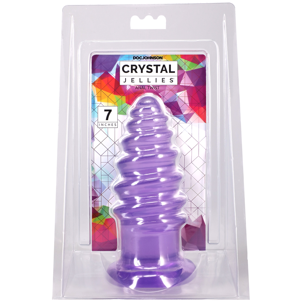 Crystal Jellies Anal Twist 7 Inch Purple
