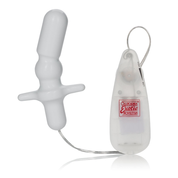 CalExotics Pocket Exotics Anal T Vibrator - Ivory