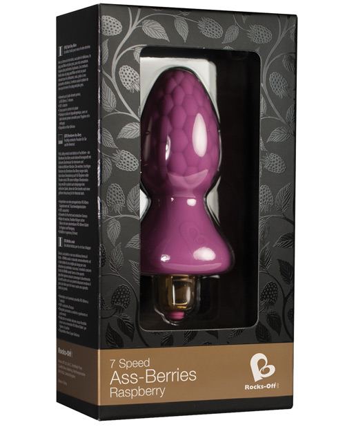 Rocks-Off Ass Berries Anal Vibrator - Raspberry