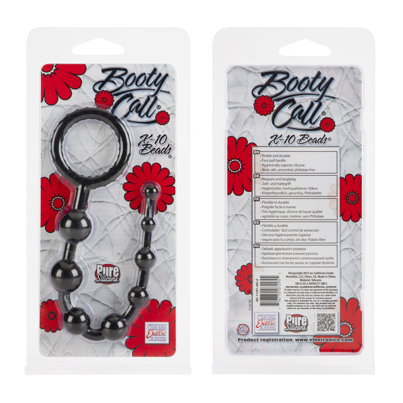 CalExotics Booty Call X - 10 Anal Beads - Black