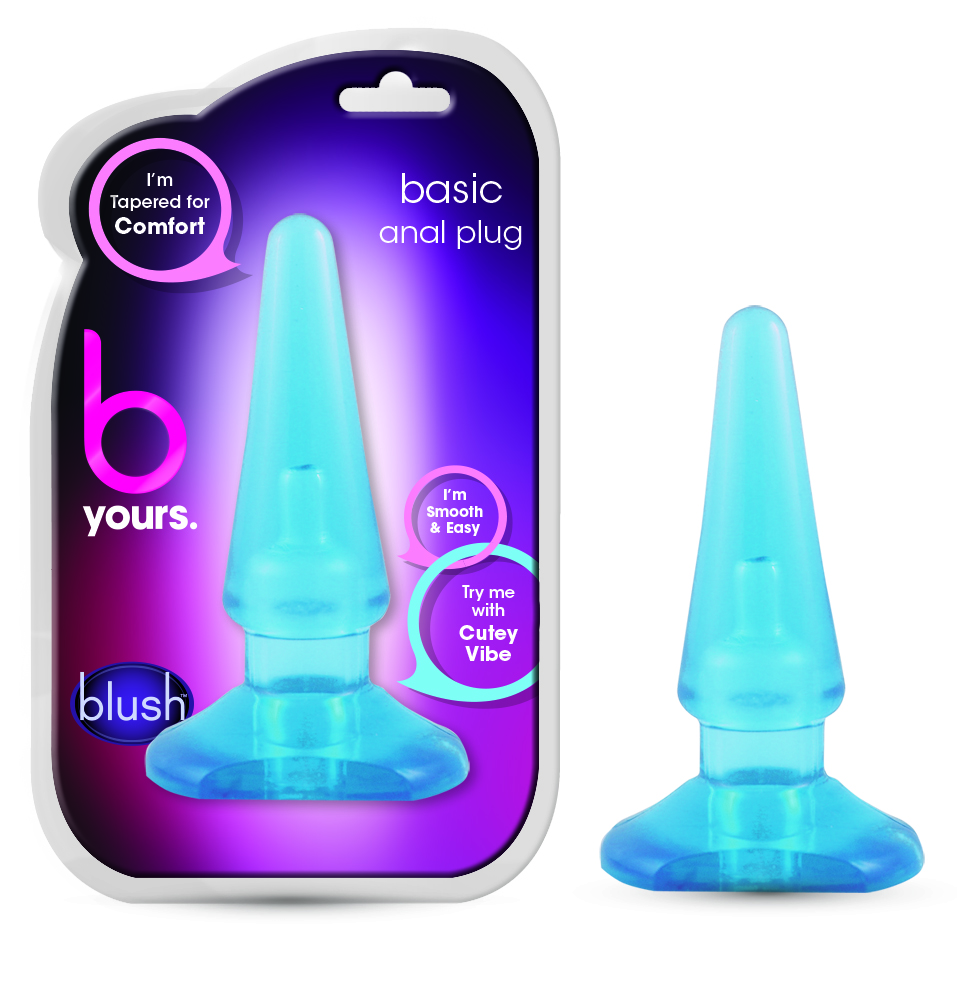 Blush Basic Anal Butt Plug - Blue