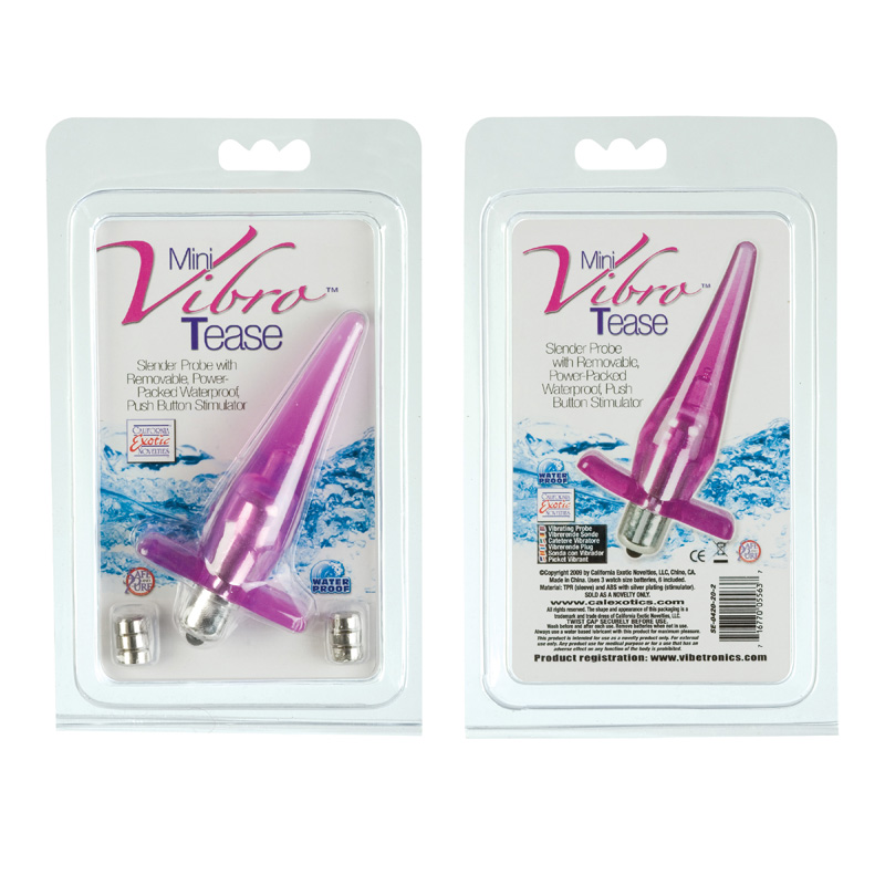CalExotics Mini Vibro Tease Butt Plug - Pink