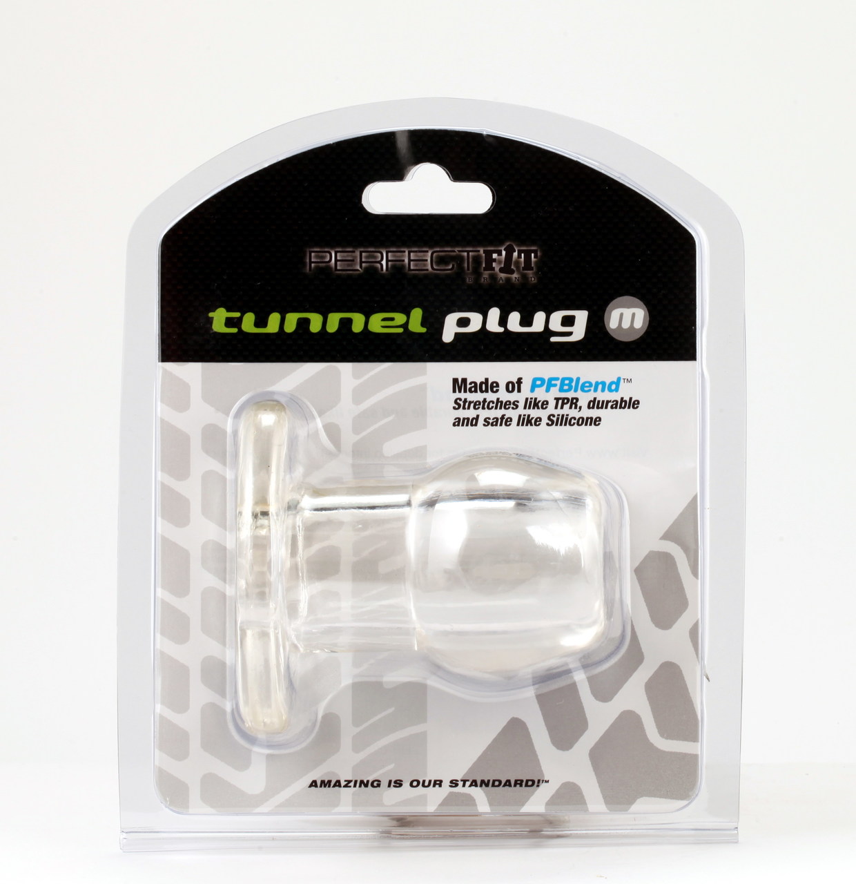 Perfect Fit Brand Medium Tunnel Butt Plug - Clear