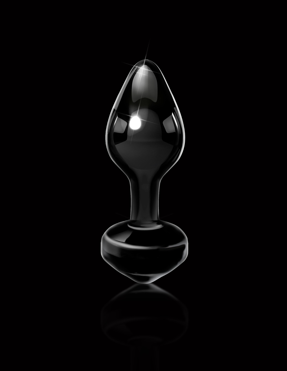 Pipedream Icicles No. 44 Hand Blown Glass Butt Plug - Black