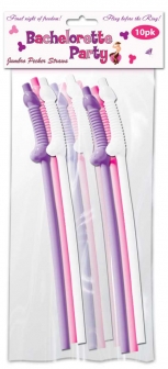 Hott Products Bachelorette Party Flexy Super Straw - Pack Of 10
