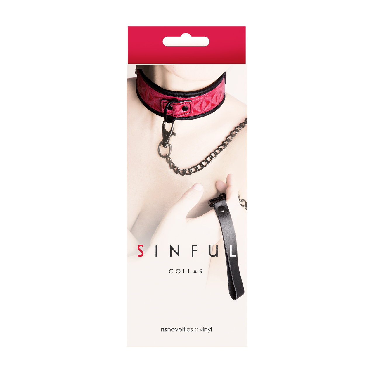 NS Novelties Fetish Sinful Bondage Collar - Pink