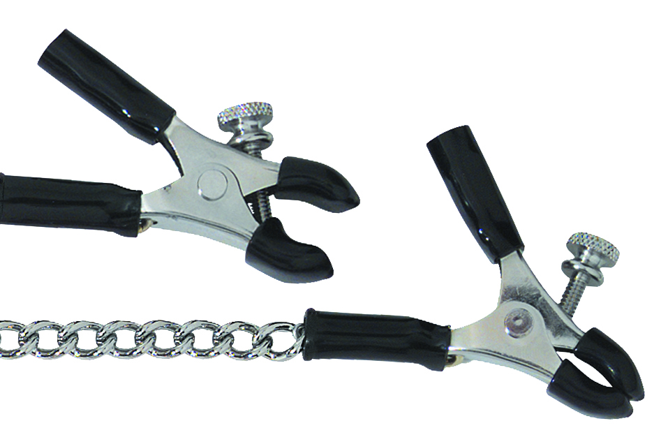 Spartacus Fetish Adjustable Micro Plier Nipple Clamps Includes Link Chain