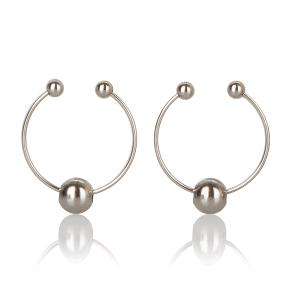 CalExotics Fetish Exotic Nipple Rings - Silver
