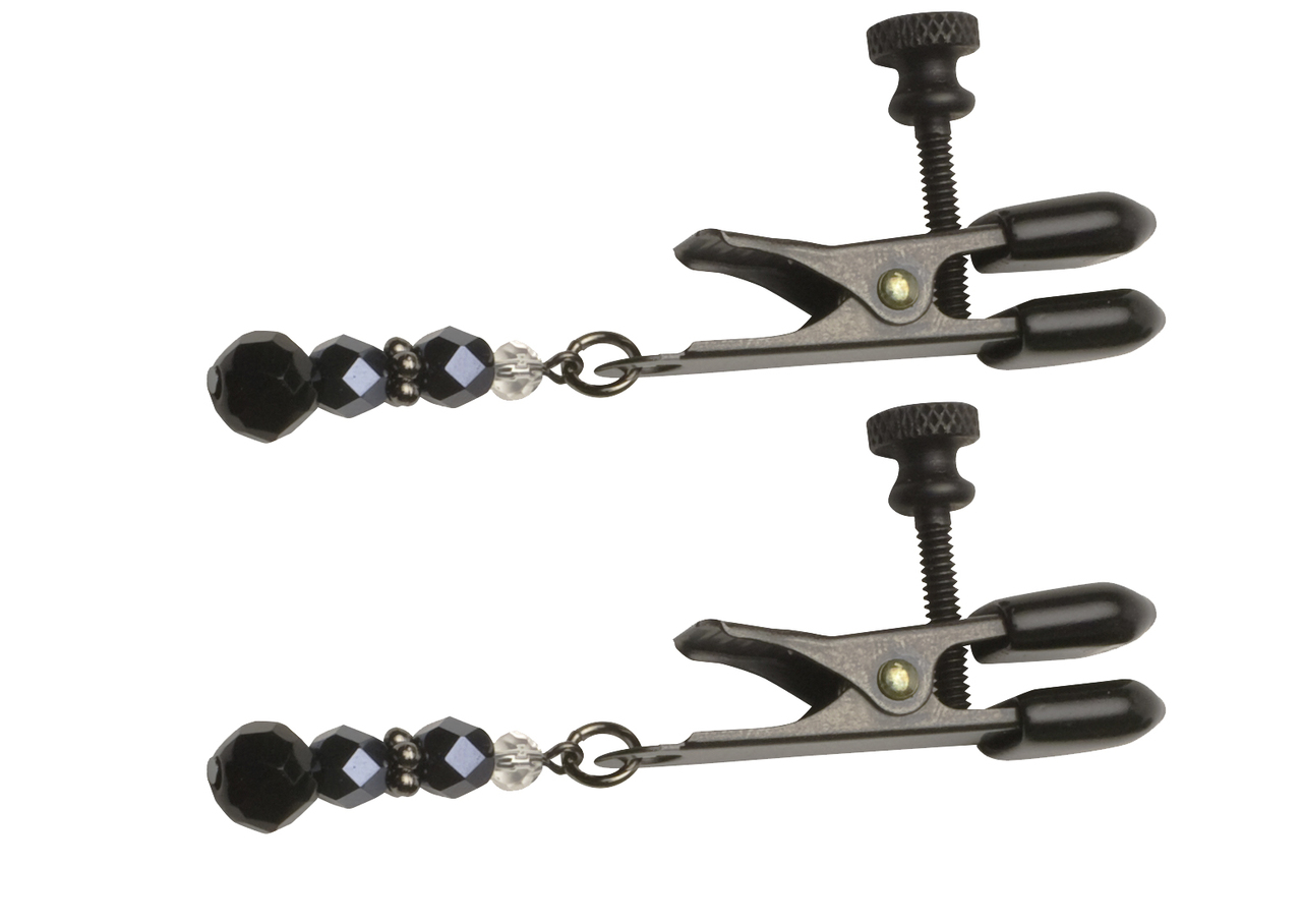 Spartacus Fetish Black Beaded Nipple Clamps
