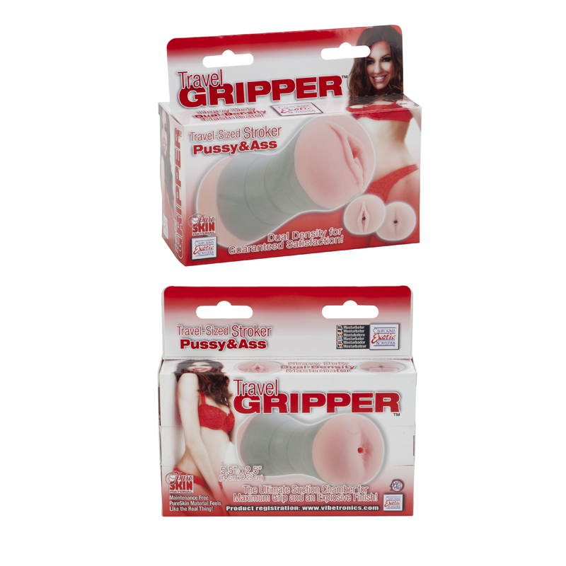 CalExotics Travel Gripper Pussy & Ass Male Masturbator Stroker