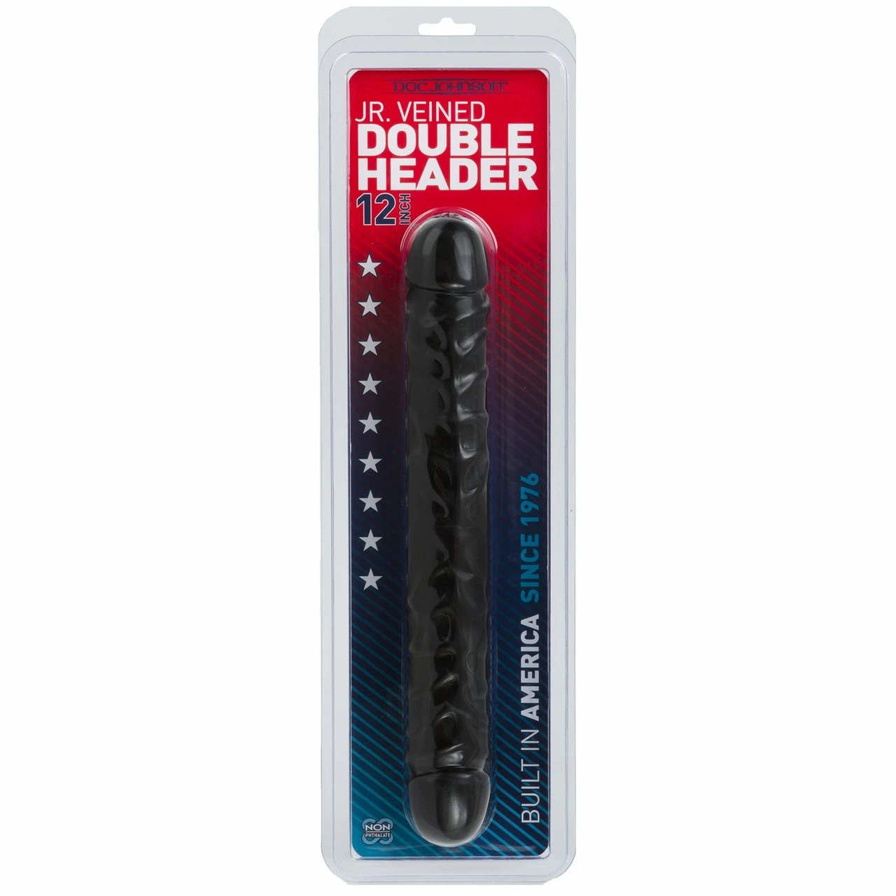 Doc Johnson 12" Jr. Double Header Double Dildo - Black