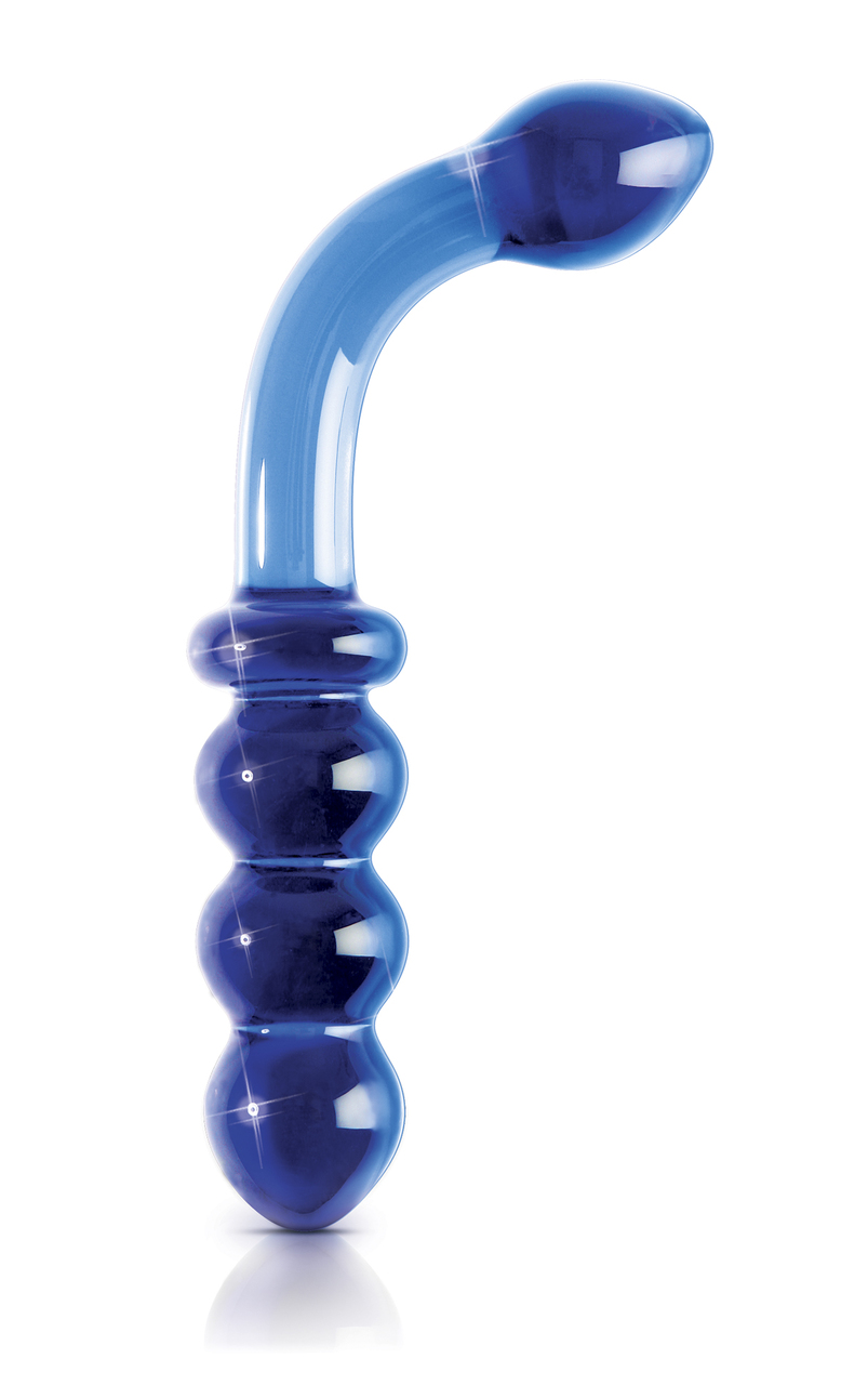 Pipedream Icicles No. 31 Hand Blown Glass G-Spot Dildo - Blue