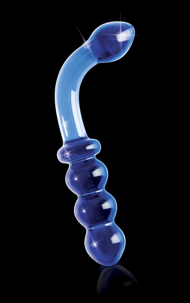 Pipedream Icicles No. 31 Hand Blown Glass G-Spot Dildo - Blue
