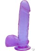 Doc Johnson Crystal Jellies 8" Ballsy Realistic Dildo - Purple